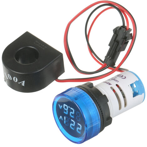 Sonline Mini Digital Amperemeter Ammeter Stromanzeige Panelmeter 0-1A Blau LED