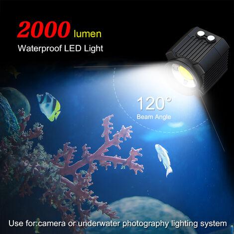 Tauchen Licht Unterwasser Video LED Fotografie Taschenlampe Lampe W gs eoHLDE 