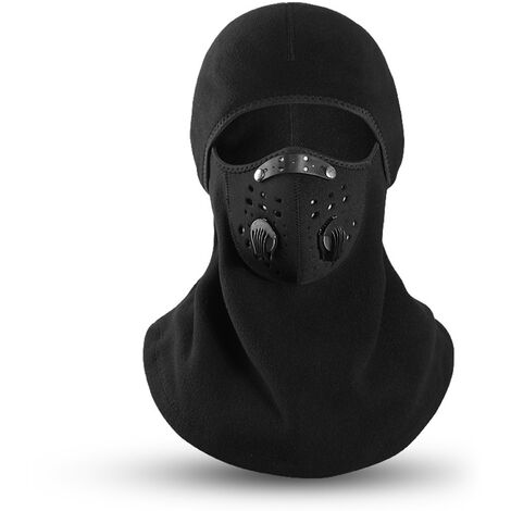 Facemask,Sturmhaube Gesichtschutz Balaclava waschbar,Universalgröße schwarz 
