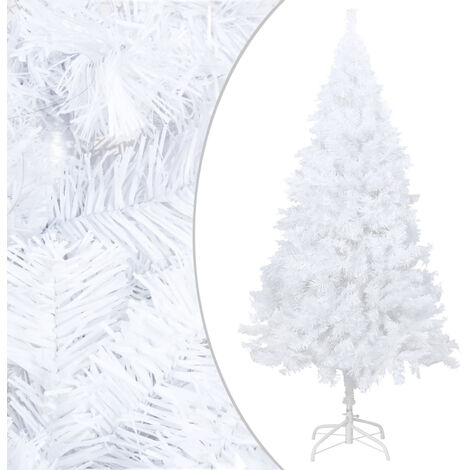 Kunstlicher Weihnachtsbaum mit Dicken Zweigen Weiß 180 cm PVC