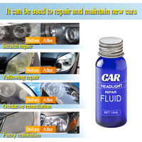 Automobilscheinwerfer-Reparatur-Flussigkeits-Automobillampe Kristallplattierung Renovierungsmittel - Modell:10ml & Handtuch & Schwamm