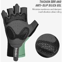 Boodun Outdoor-Fahrradhandschuhe Halbfinger Silikon rutschfeste Handschuhe