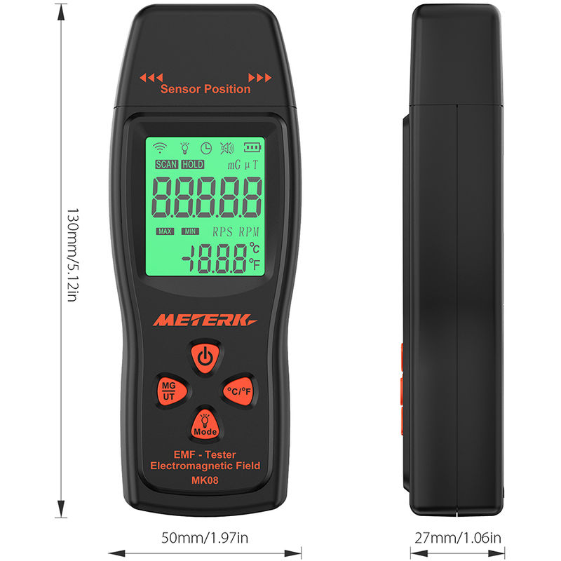 Electromagnetic Radiation Detector Pen Type Non-Contact Electromagnetic Field Radiation Detector Mini EMF Tester Meter 
