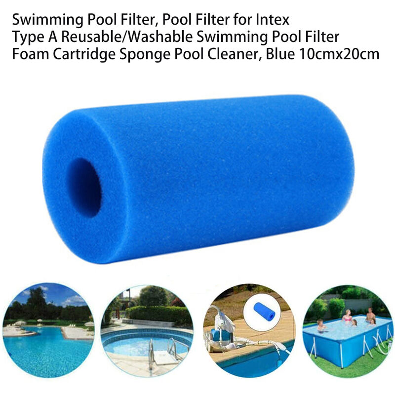 Replacement Washable Foam Sponge for Above Ground Pool Reusable Swimming Pool Filter Cleaner Metatze 3 Pack Pool Filters Cartridge Type A 