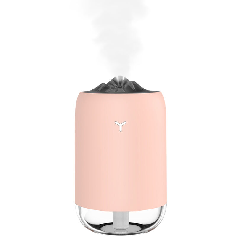260mL Car Mist Humidifier Diffuser Portable Night Light Quiet Leakproof Humidifier  Essential Oil Diffuser Cool Desktop USB Powered Humidifier for Home Travel  Office Bedroom Car,model:Pink - model:Pink