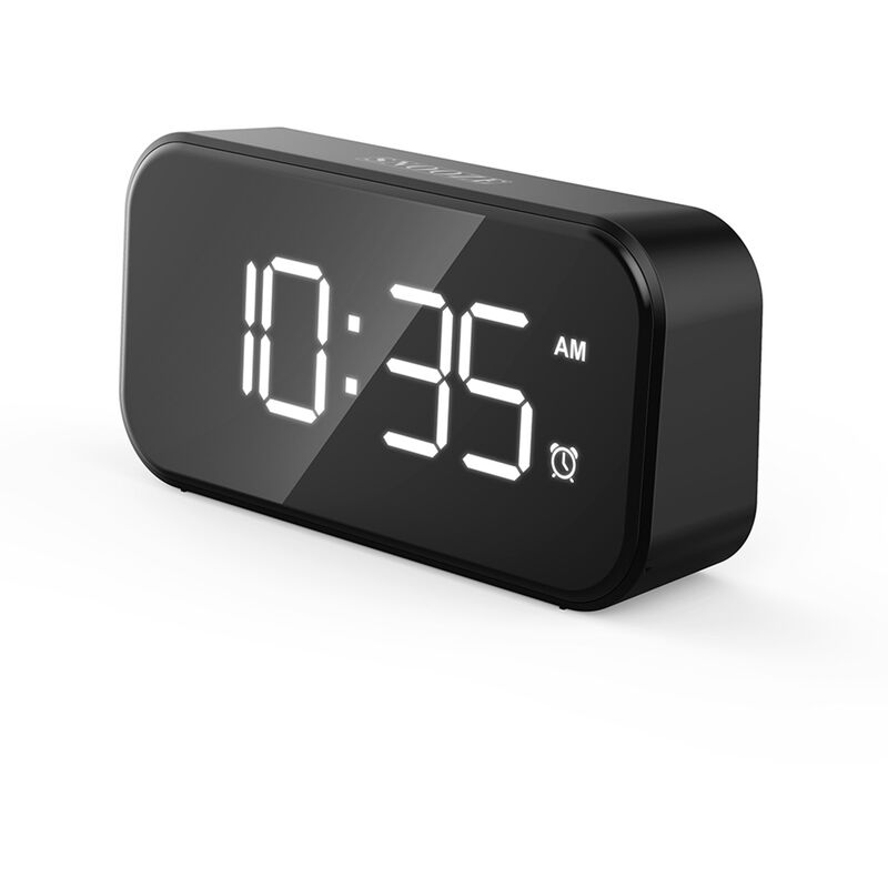 Digital Alarm Clock with USB Port for Charging Adjustable Brightness Dimmer  LED Digit Display 12/24Hr Snooze Adjustable Alarm Volume Small Desk Bedroom  Bedside Clocks,model:White