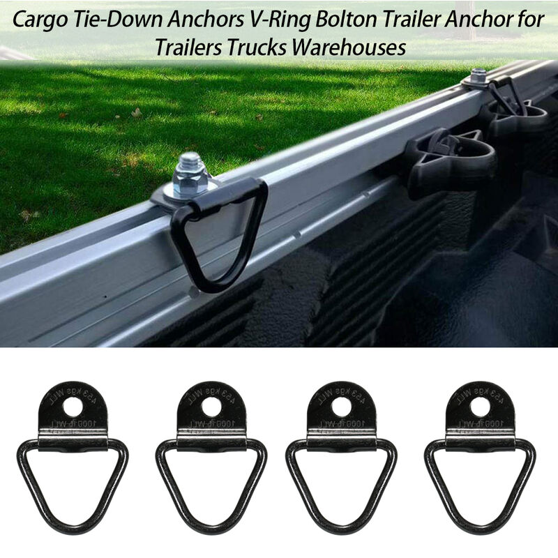 Cargo Tie Down Anchors V Ring Bolton Trailer Anchor For Trailers Trucks Warehouses Model Black