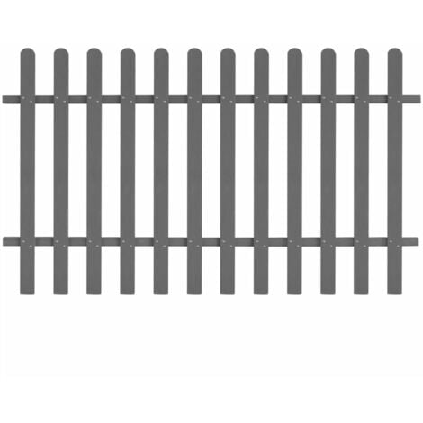 WPC Picket Fence 200x120 cm Grey