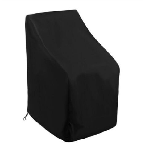 Oxford cloth stacking chair waterproof and dustproof cover, black outside and silver inside 64*64*120/70cm - 64*64*120/70cm