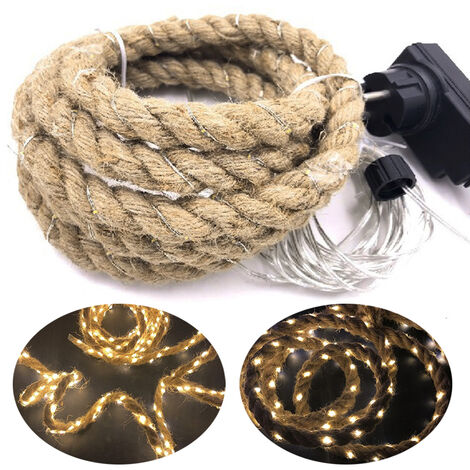 1m 15 Led Hemp Rope Decorative Fairy, Outdoor Decorative Lights Battery Operated
