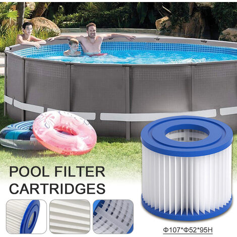 Pool Filter Cartridges for Intex Type D Cartridge Filter Swimming Pool Filter Pumps Replacement,model: 107X52X95MM