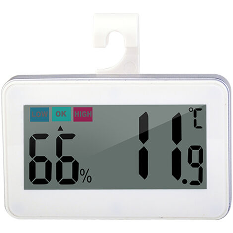 White-1PCS ℉ Humidity Gauge,Humidity Sensor Indoor Thermometer Hygrometer Humidity Meter Temperature and Humidity Monitor with LCD Display Fahrenheit 