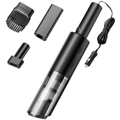 Handheld Cordless Vacuum Cleaner 12V Portable Rechargeable Wet Dry Vacuum Cleaner for Home and Car Cleaning Color : Black 