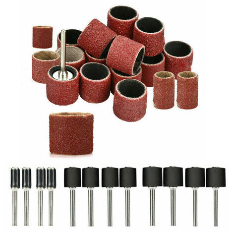60 Grit Sanding Belt Sleeve Fits 4 x 9 Expandable Rubber Drum Sander for Wood Furniture Polishing 5Pcs 