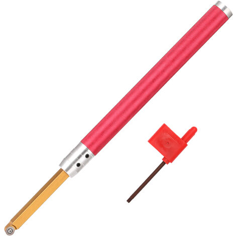 3pcs Woodworking Lathe Wood Turning Tool Holder Rotary Chisel with Red Handle and R6 Insert,model:Multicolor