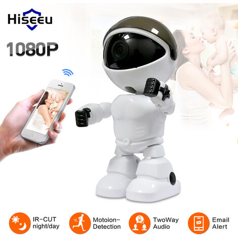 1080P Home Security Wireless Camera Robot Intelligent Motion Detection Auto-Tracking Baby Monitor Two-Way Audio Surveillance Camera,model: UK Plug