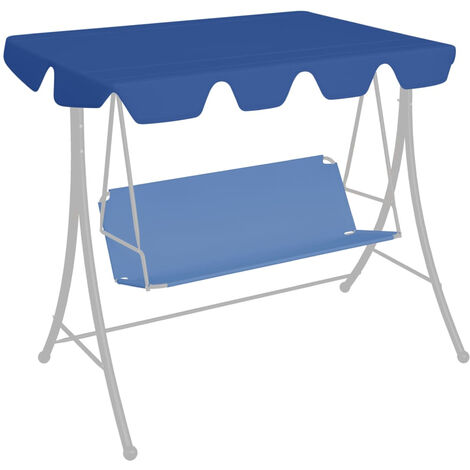 Replacement Canopy for Garden Swing Blue 150/130x70/105 cm