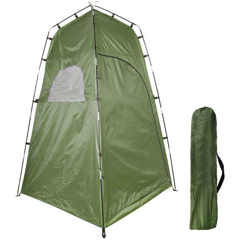Privacy Shelter Tent Portable Outdoor Shower Toilet Changing Room Tent for Camping and Beach,model:Dark green