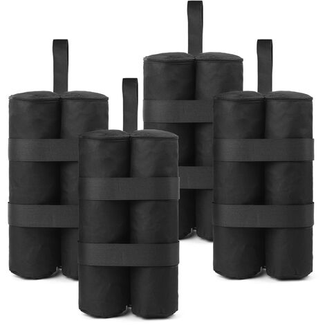 4pcs Sand Weight Bags Leg Weights for Pop up Canopy Tent Sun Shades Umbrella Trampolines Weighted Feet Bag,model:Black