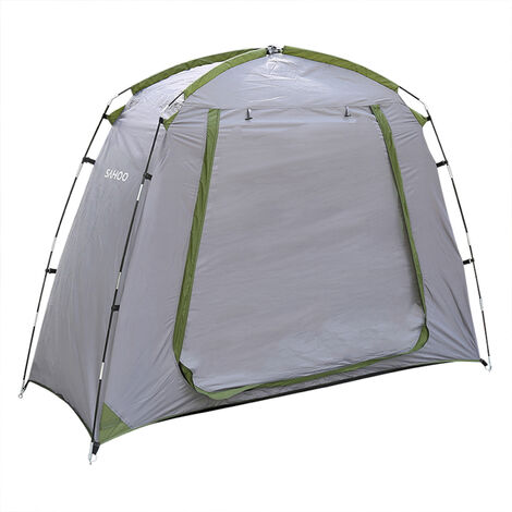 Waterproof Outdoor Bicycle Storage Shed Bike Tent Silver Coated Polyester Bike Shelter Space Saving Bicycle Garden Tool Storage Cover,model:Gray & Green