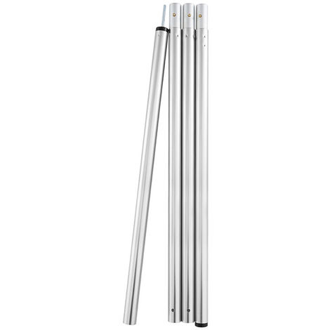 2.8m Awning Support Rod Folding Sunshade Pole Replacement for Beach Garden Outdoor Camping Hiking,model:Silver - model:Silver