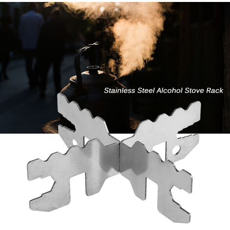 Stainless Steel Alcohol Stove Rack Cross Stand Outdoor Camping Stove Stand Support Rack,model: 3