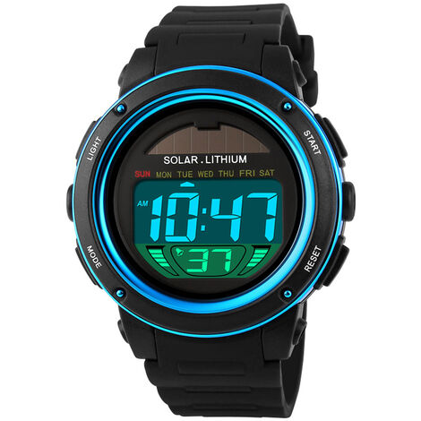 solar powered digital watch