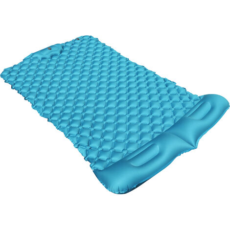 Ultralight Camping Mattress with Pillow Waterproof Leak-proof Inflating Single Bed Inflatable Sleeping Mat Pad with Foot Pump Portable Air Pad Mat for Backpacking,Camping,Travel Green 