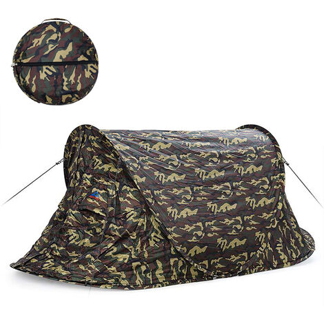 Automatic Camouflage Camping Tent,Water Resistant UV Protection Beach Tent Sun Shelter for 1 Person,Army Green