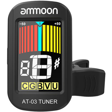 ammoon Guitar Tuner Digital Electronic Clip-On Tuner LCD Screen for Guitar 