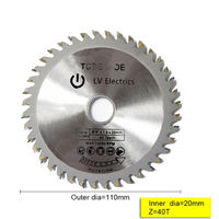 Carbide Saw Blade TCT Woodworking Circular Saw Blade 4 Inch 110 * 1.6 * 20 * 40T