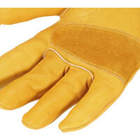 Head Leather Garden Safety Gloves,Biker Gloves,Winter Motorbike Gloves,Warm Vintage Riding Gloves,M - M