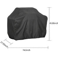BBQ Grill Cover Barbecue Gas Grill Cover 210D Waterproof Heavy Duty Rip Resistant Dust-Proof Charcoal Electric Grill Cover, XXL