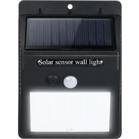 LED Separable Solar Powered PIR Motion Sensor Wall Dim Light 3-Modes 20LEDs Outdoor Waterproof Energy Saving Lamp