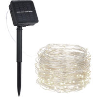 1.2W 2M/6.6Ft 20 LEDs Solar Powered Energy Copper Wire Fairy String Light Lawn Lamp with 8 Different Lighting Modes