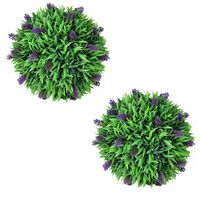 Set of 2 Artificial Boxwood Ball with Lavender 36 cm