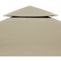 Gazebo Cover Canopy Replacement 310 g / m2 Beige 3 x 3 m