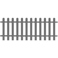 WPC Picket Fence 200x80 cm Grey