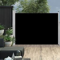 Patio Retractable Side Awning 120x500 cm Black
