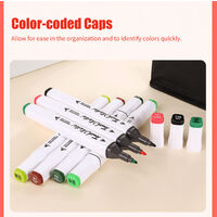 Dual Tip Marker Pen Sketching Writing Painting Marker Artist Drawing Art Markers with Zip Storage Bag, 24 Colors - 24 Colors