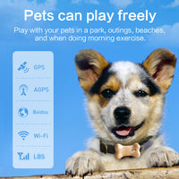 2G Smart GPS Pet Dog Tracker IP67 Waterproof Security Fence, Yellow