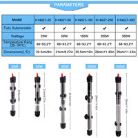 Submersible Heater Heating Rod for Aquarium Temperature Adjustment 220-240V, 25w