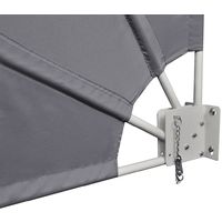 Collapsible Balcony Side Awning Grey 140x140 cm