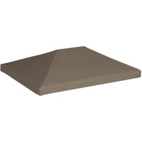Gazebo Top Cover 310 g/m2 3x3 m Taupe