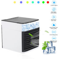 Mini Portable Air Conditioner Fan Noiseless Evaporative Air Humidifier USB Personal Conditioner 3-Speed LED
