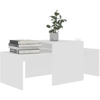 Coffee Table Set White 100x48x40 cm Chipboard