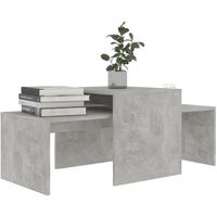 Coffee Table Set Concrete Grey 100x48x40 cm Chipboard