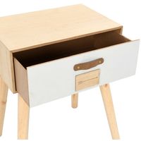 Bedside Table with a Drawer 44x30x58.5 cm Solid Pinewood