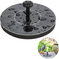 Round solar fountain water pump Outdoor pool garden fish pond sprinkler with 6 nozzles