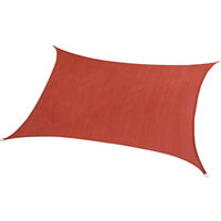 Patio Sun Shade Canopy Awning Top Replacement Sun Shade Cover Waterproof UV Blocker Sunshade Sail ,Red, 3x3m